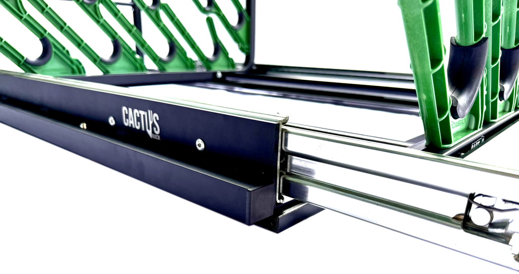 Cactus Rack holding skis for pickup truck bed